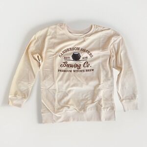 Sanderson Sisters Brewing Co. Sweatshirt Womens Small Cream Crew Neck Graphic